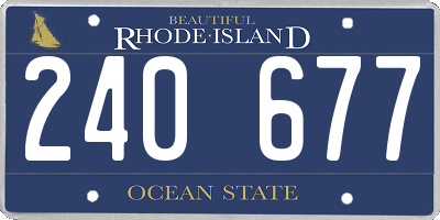 RI license plate 240677