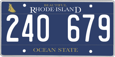 RI license plate 240679