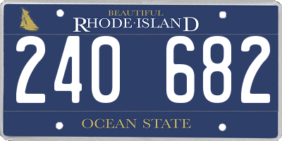 RI license plate 240682