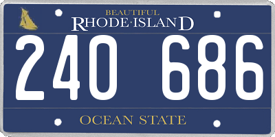 RI license plate 240686