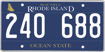 RI license plate 240688