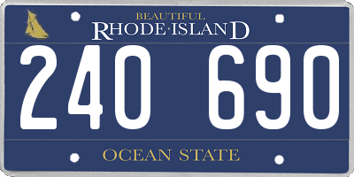 RI license plate 240690