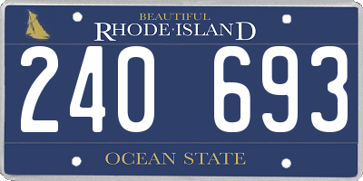 RI license plate 240693