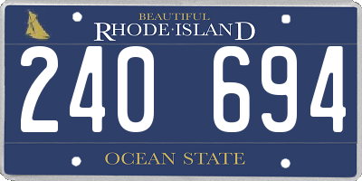 RI license plate 240694