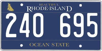 RI license plate 240695
