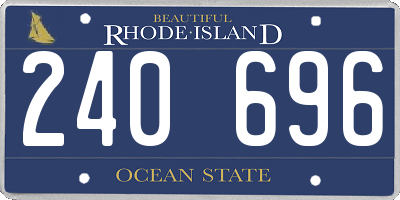 RI license plate 240696