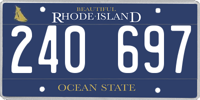 RI license plate 240697