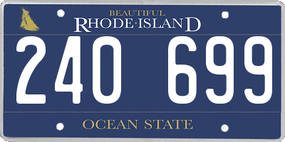 RI license plate 240699