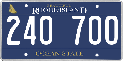 RI license plate 240700