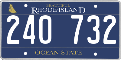 RI license plate 240732