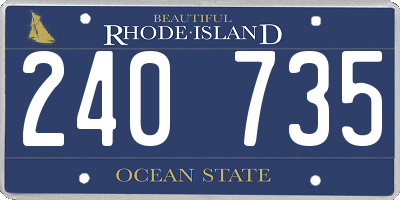RI license plate 240735