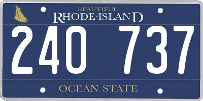 RI license plate 240737