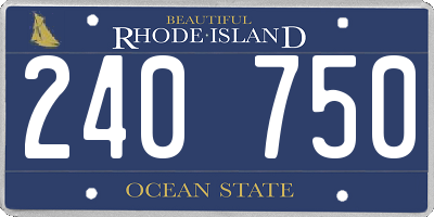 RI license plate 240750