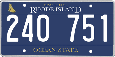 RI license plate 240751