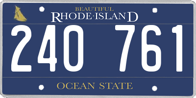 RI license plate 240761