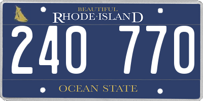 RI license plate 240770