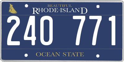 RI license plate 240771
