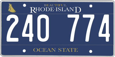 RI license plate 240774