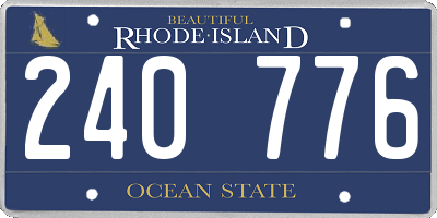 RI license plate 240776