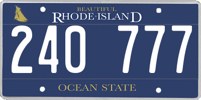 RI license plate 240777