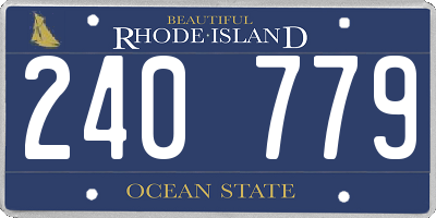 RI license plate 240779