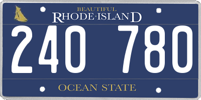 RI license plate 240780