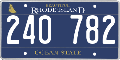 RI license plate 240782