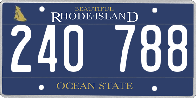 RI license plate 240788