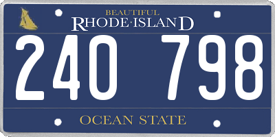 RI license plate 240798