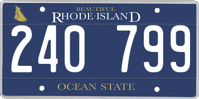 RI license plate 240799