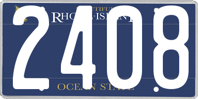 RI license plate 2408