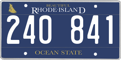RI license plate 240841