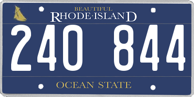 RI license plate 240844