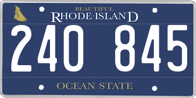 RI license plate 240845
