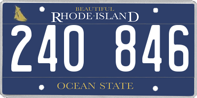 RI license plate 240846