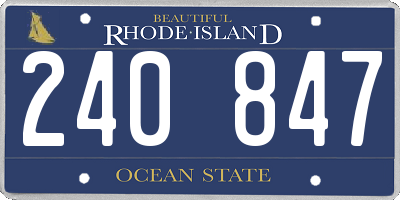 RI license plate 240847