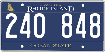 RI license plate 240848
