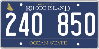 RI license plate 240850