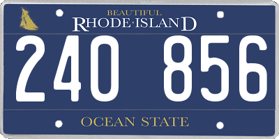 RI license plate 240856