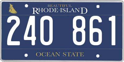 RI license plate 240861