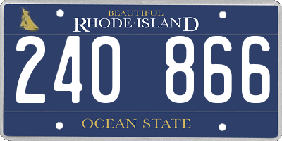 RI license plate 240866