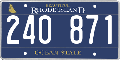 RI license plate 240871