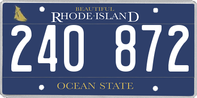 RI license plate 240872