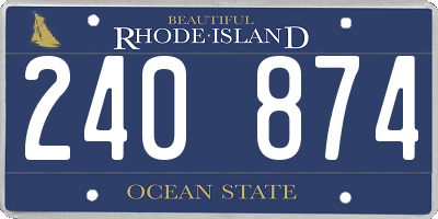 RI license plate 240874