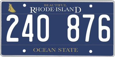 RI license plate 240876
