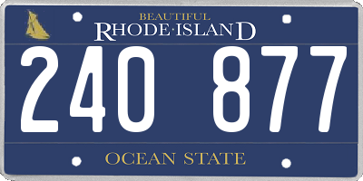 RI license plate 240877