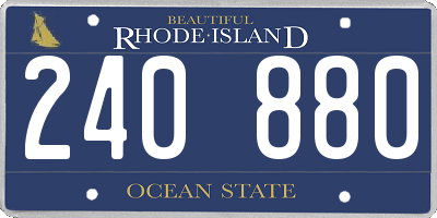 RI license plate 240880