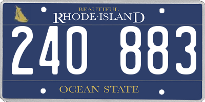 RI license plate 240883