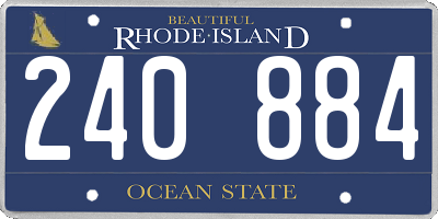 RI license plate 240884