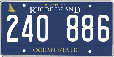 RI license plate 240886